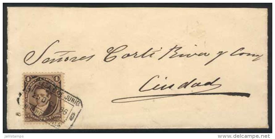 Cover Franked By GJ.36 Alone, Used In Buenos Aires, Cancelled PLAZA 6 DE JUNIO 25/DEC/1886, Excellent Quality! - Other & Unclassified