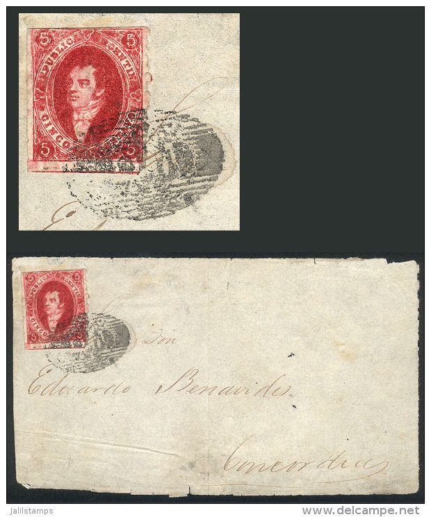 GJ.26, 5th Printing, Lovely Bright Carmine Color, On Front Of Folded Cover To Concordia, Gray-black OM Cancel, VF... - Covers & Documents