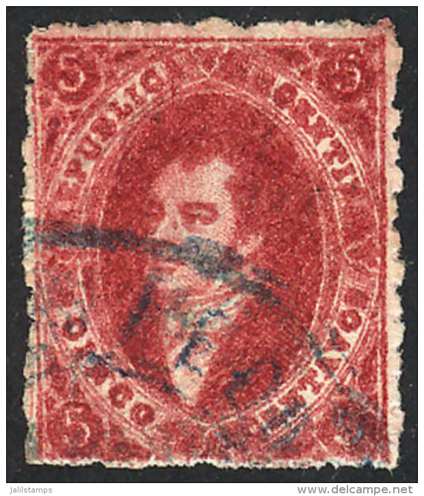 GJ.26, 5th Printing, With Double Circle SAN PEDRO Cancel, Excellent And Very Rare! - Used Stamps