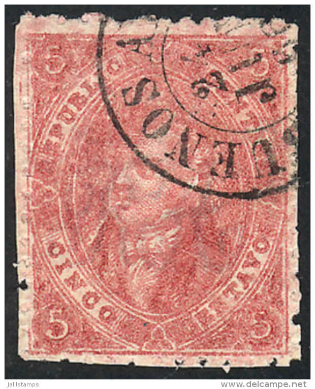 GJ.25Ba, 4th Printing, Rose, Clear Impression And MULATTO Variety, Excellent Quality, Catalog Value US$100. - Used Stamps