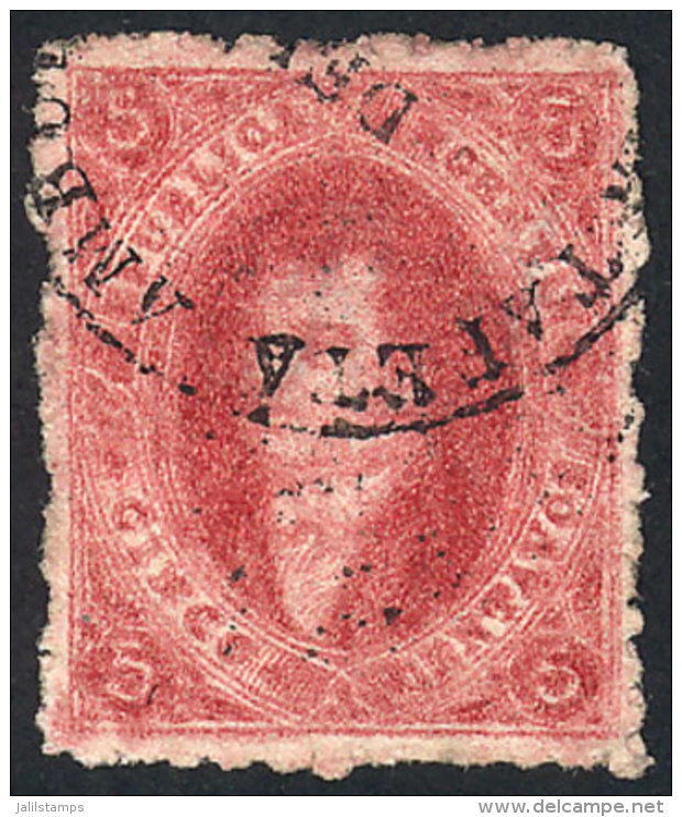GJ.25a, 4th Printing, DOUBLE IMPRESSION Variety, With Railway PO Cancel, Excellent Quality! - Used Stamps