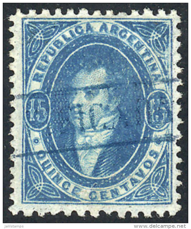 GJ.24, 15c. Semi-clear Impression, Fantastic Example With Framed CERTIFICADO Cancel And PERFECT PERFORATION,... - Used Stamps