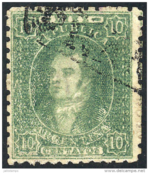 GJ.23, 10c. Dull And Dry Impression (with White Areas Due To Lack Of Ink), Very Nice, Superb Quality! - Used Stamps