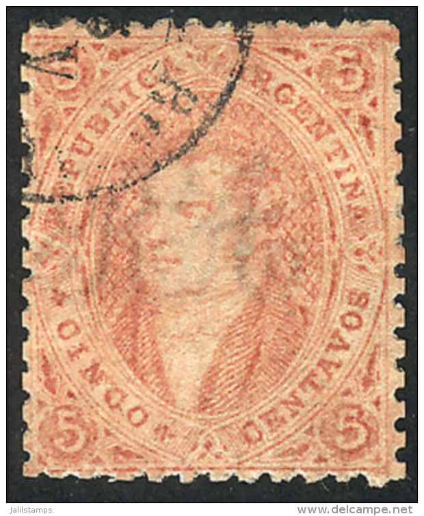 GJ.20, Typical Example From 3rd Printing, With Variety: Ink Spot At Top Right, Superb! - Used Stamps