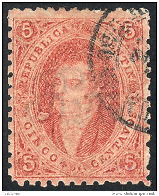 GJ.19, 1st Or 2nd Printing, With VARIETY: Large Spot Beside Rivadavia's Chin, Excellent Quality, Rare! - Gebraucht