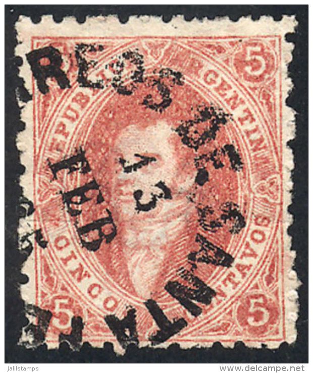 GJ.19, 1st Or 2nd Printing, Fantastic Example With Complete Perforations All Around, And Rimless Datestamp Of Santa... - Used Stamps