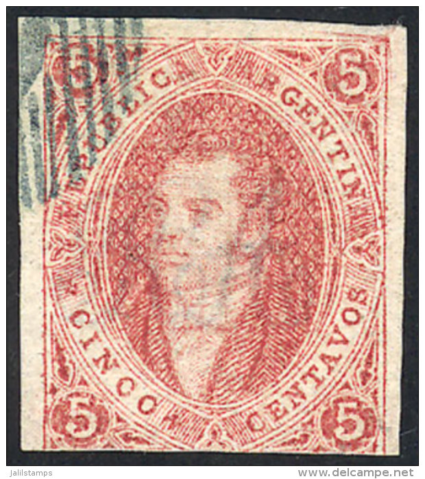 GJ.16, 1st Printing Imperf, OM Cancel, 3 Ample Margins, Very Fresh, Catalog Value US$250. - Used Stamps