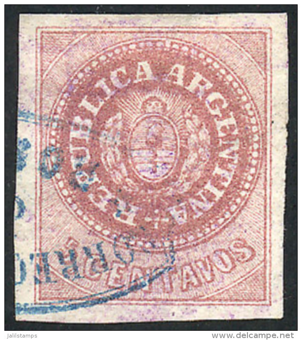 GJ.10A, The Rare LILAC ROSE Color, Used In Rosario, Tiny Thin On Back In The Hinge Area, Very Good Front, Very... - Used Stamps