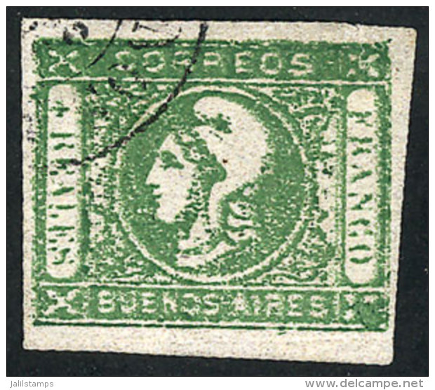 GJ.16, With Minor Defect (tear At Top) But Very Fine Appearance, Catalog Value US$100 - Buenos Aires (1858-1864)