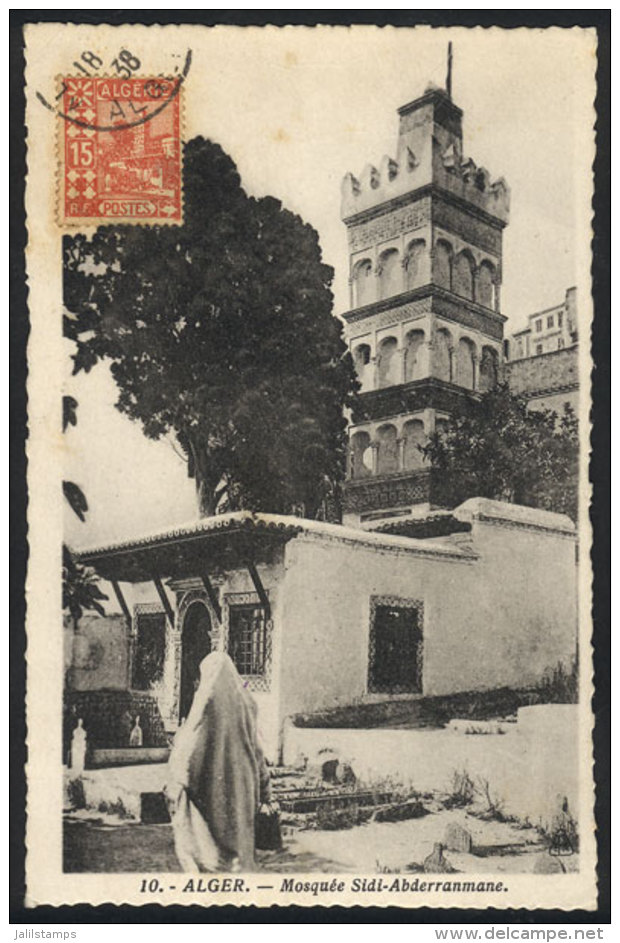 ALGIERS: Mosque Sidi Abderrahman, Maximum Card Of 1938, VF Quality - Algeria (1962-...)