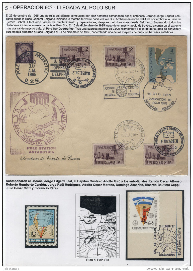 10/DE/1965 Operación 90, Expedition To The South Pole, Cover Commemorating The Expedition Led By Cnel. Leal,... - Other & Unclassified