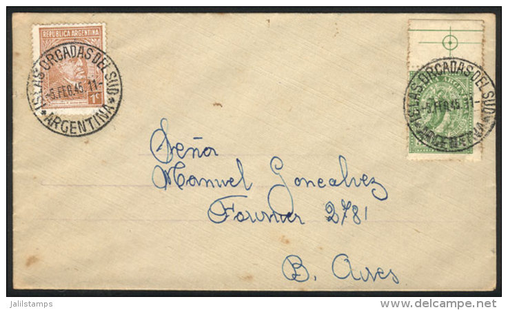 Cover Sent From ORCADAS DEL SUR To Buenos Aires On 5/FE/1945, Interesting! - Other & Unclassified