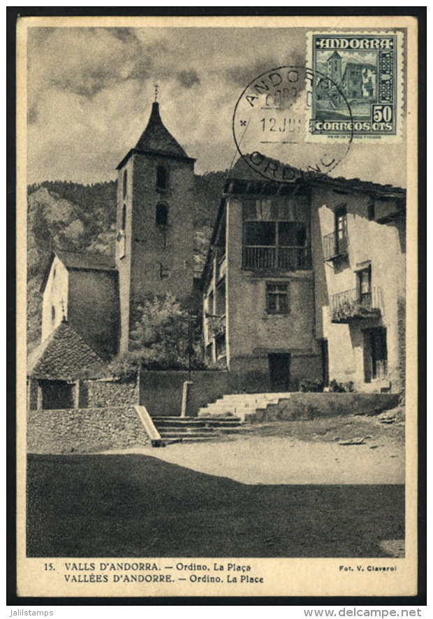 Maximum Card Of JUN/1957: Square Of Ordino, VF Quality - Sonstige & Ohne Zuordnung