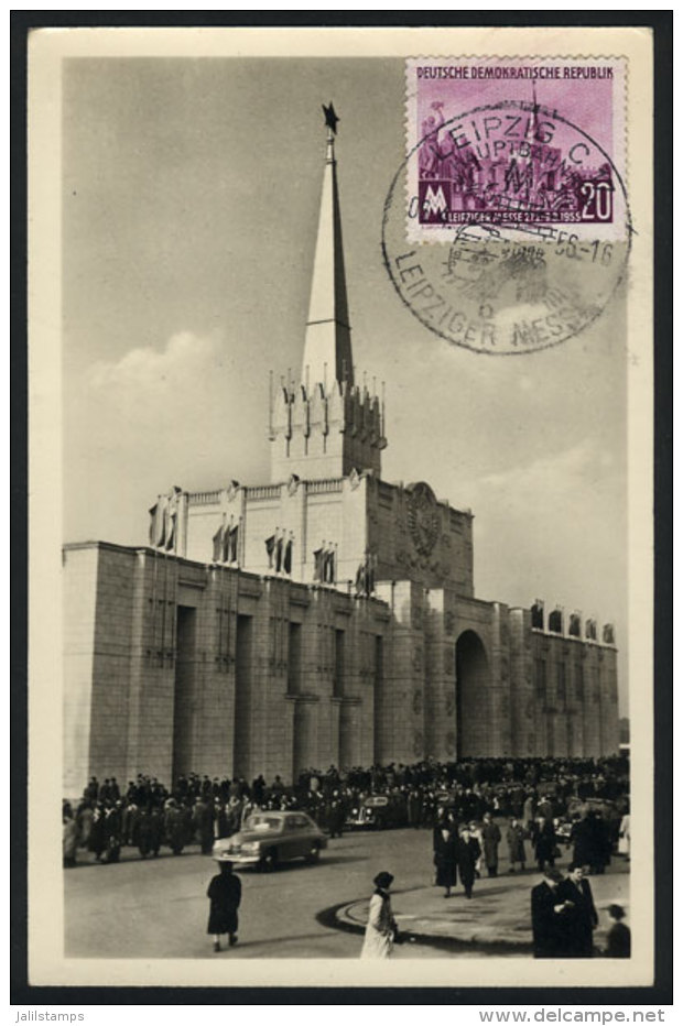 LEIPZIG: Leipziger Messe, Pavilion Of The Soviet Union, Maximum Card Of 6/AP/1956 With Special Postmark Of The... - Other & Unclassified
