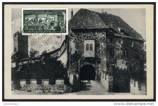 EISENACH: Entrance To Wartburg Castle, Maximum Card Of SE/1954, With Special Pmk, VF Quality - Andere & Zonder Classificatie