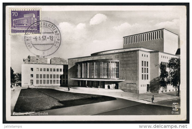 Maximum Card Of MAR/1957: Schillertheater, Berlin, VF Quality - Other & Unclassified