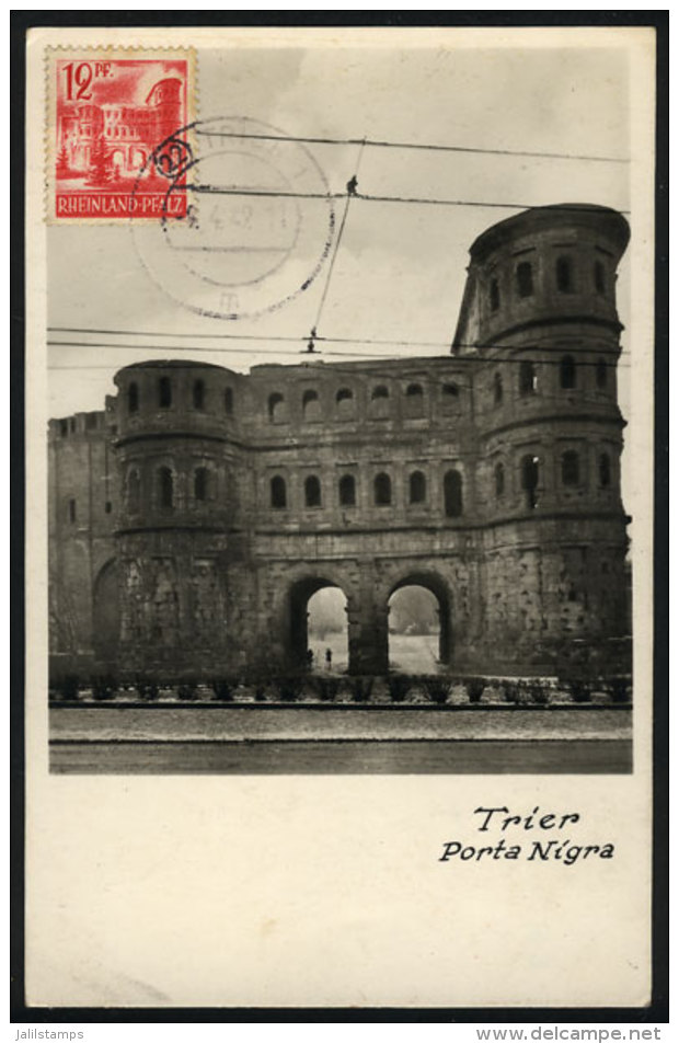 Maximum Card Of AP/1949: The Porta Nigra, Trier, VF Quality - Other & Unclassified