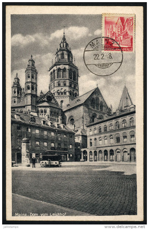 MAINZ: Dom Vom Leichhof, Maximum Card Of 22/FE/1948, VF Quality - Other & Unclassified