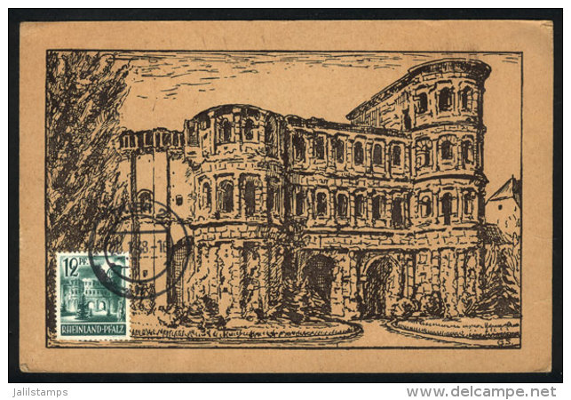 Maximum Card Of 20/JA/1948: The Porta Nigra, Trier, Fine Quality - Other & Unclassified