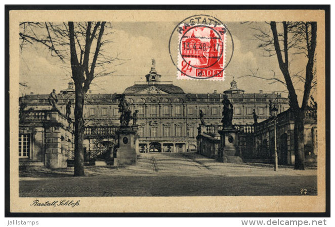 Maximum Card Of AP/1948: Schloss Rastatt, VF Quality - Other & Unclassified
