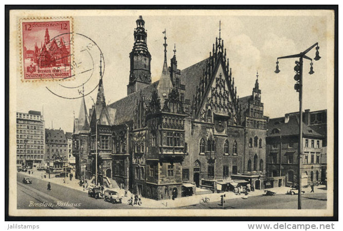 BRESLAU: Rathaus, Maximum Card Of JUL/1939, With Some Stain Spots. - Autres & Non Classés