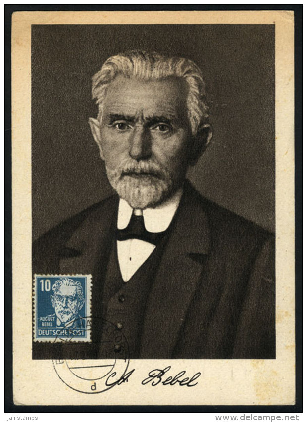 August BEBEL, Socialist Politician, Old Maximum Card Of VF Quality - Other & Unclassified