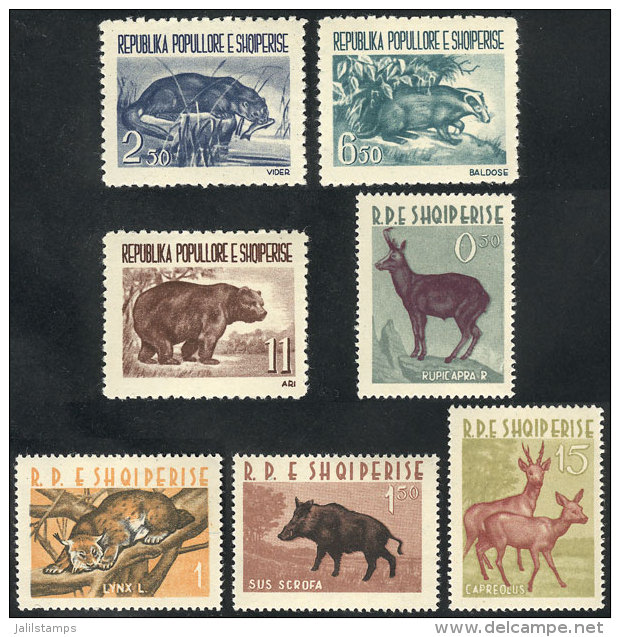 Yvert 549/551 + 597/600, 1961 And 1962 Animales, Complete Sets Of 3 Values Each, Unmounted, Excellent Quality,... - Albanie