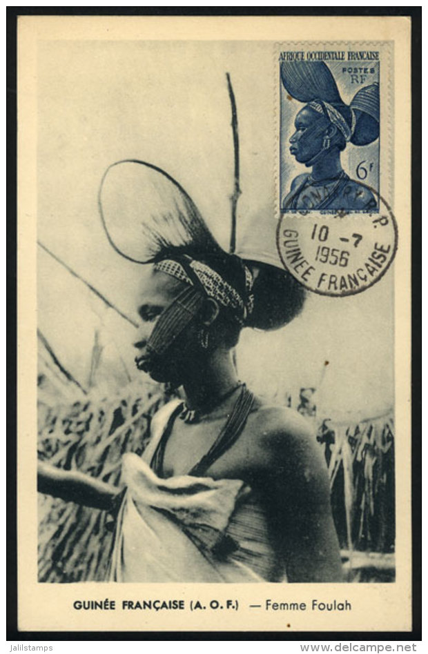 Foulah Woman, Ethnics, Maximum Card Of JUL/1956, VF Quality - Cartas & Documentos