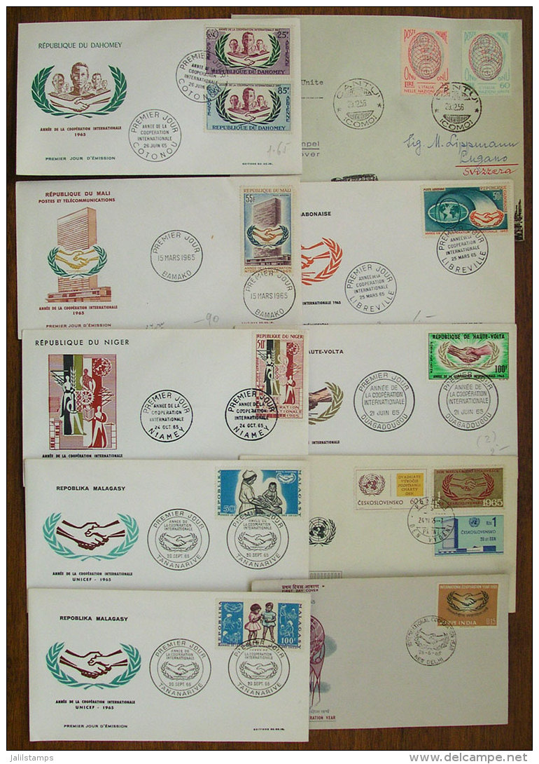 UNITED NATIONS: More Than 200 Covers Related To Topic UN. Varied Countries, With Special Postmarks, Slogan Cancels,... - Collezioni & Lotti