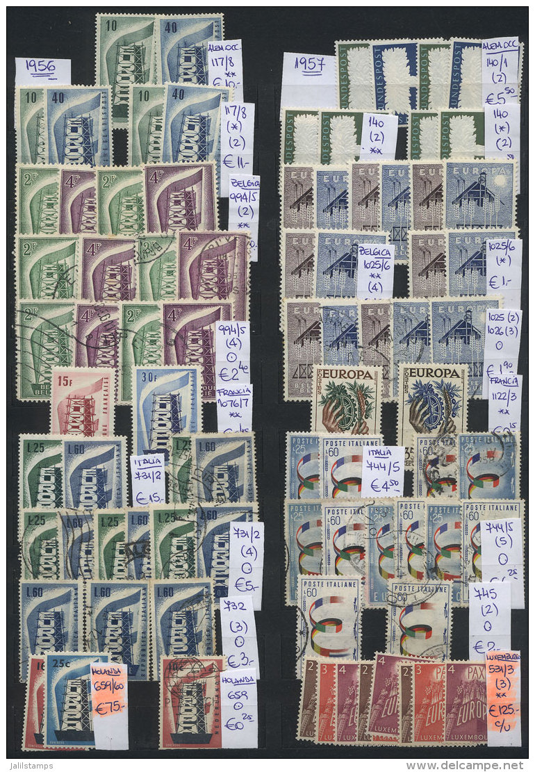 Stock Of Sets And Souvenir Sheets TOPIC EUROPA In Large Stockbook, Some Stamps Used But Most UNMOUNTED, Virtually... - Collezioni