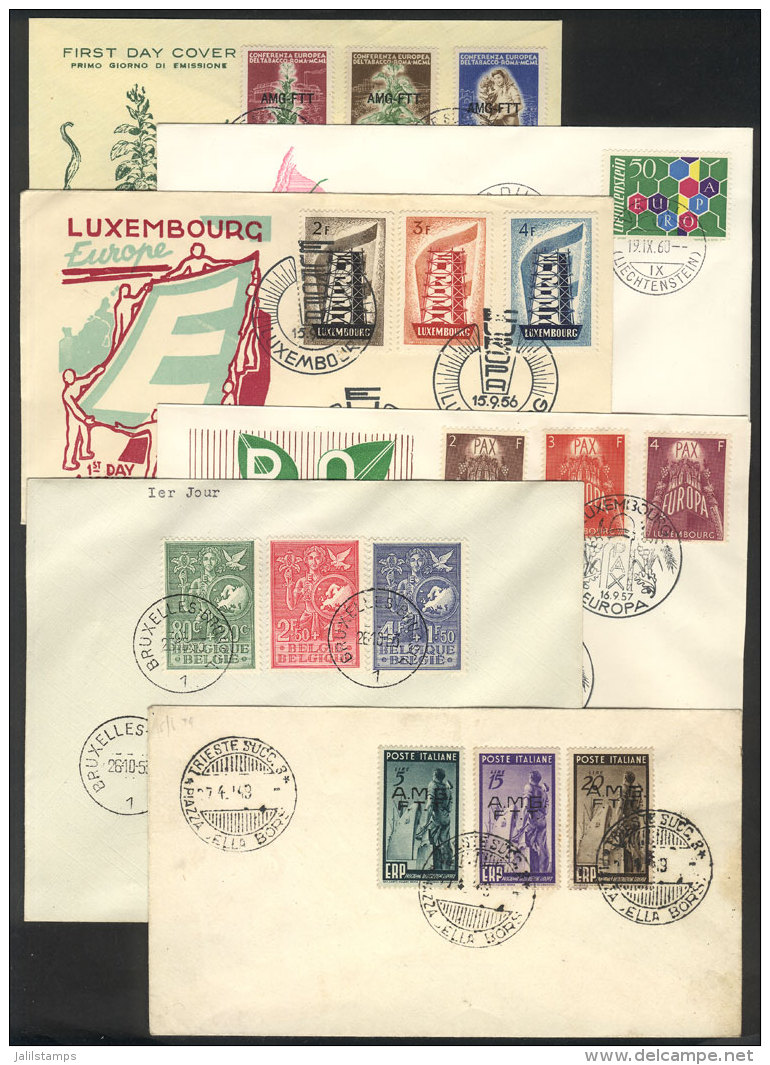 TOPIC EUROPA: 170 First Day Covers (FDC), Between Years 1949 And 1967. Including Many Rare And Scarce Pieces, For... - Collezioni