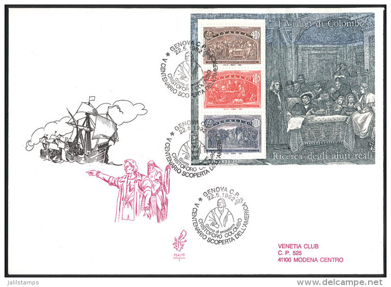 46 First Day Covers (FDC) With Omnibus Issues Of Portugal, Spain, USA And Italy, 30 Covers With Souvenir Sheets Of... - Cristoforo Colombo