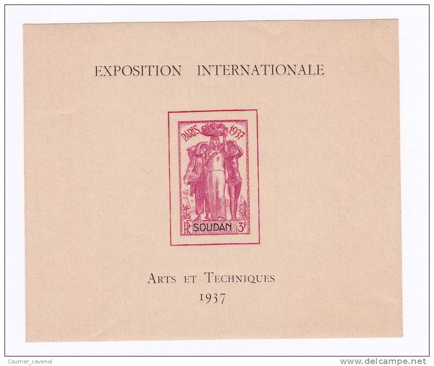 SOUDAN - YT N°1 - Bloc Exposition Internationale Arts Et Techniques 1937 - Neuf, Traces De Charnières - Andere & Zonder Classificatie