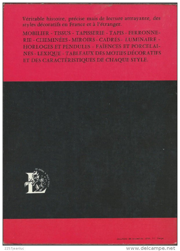 Edit Larousse - Histoire Des Styles Décoratifs De 194 Pages - Décoration Intérieure