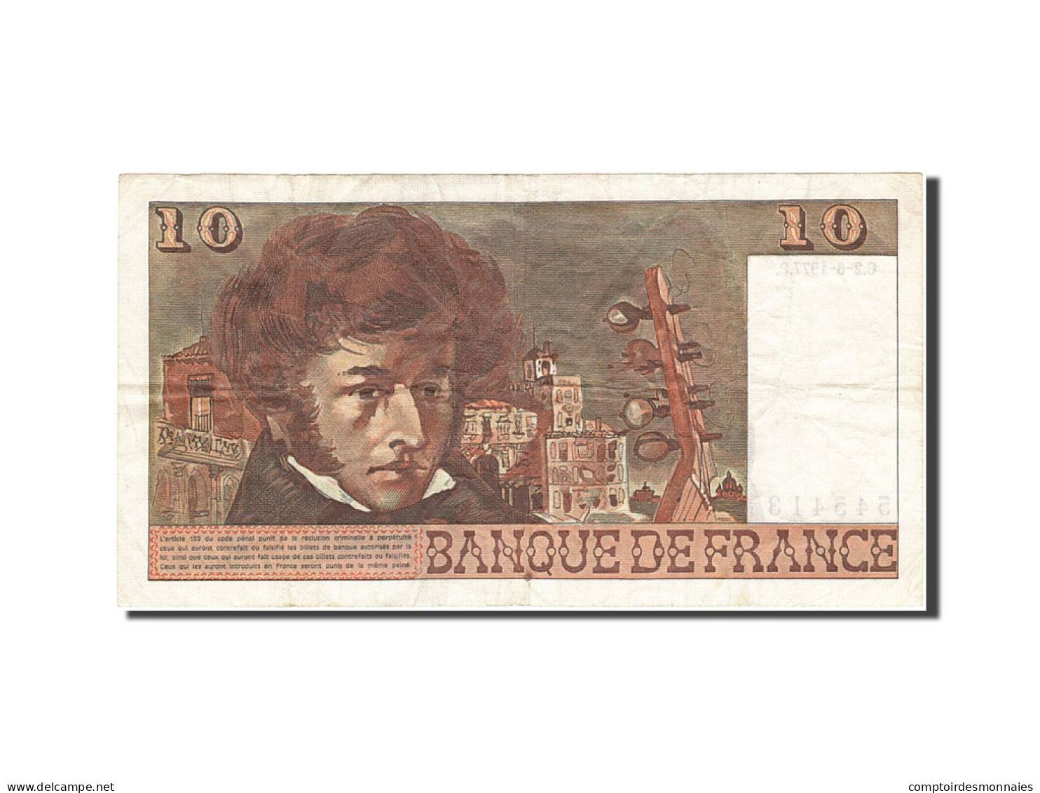 Billet, France, 10 Francs, 1972, 1977-06-02, TB, Fayette:63.22, KM:150c - 10 F 1972-1978 ''Berlioz''