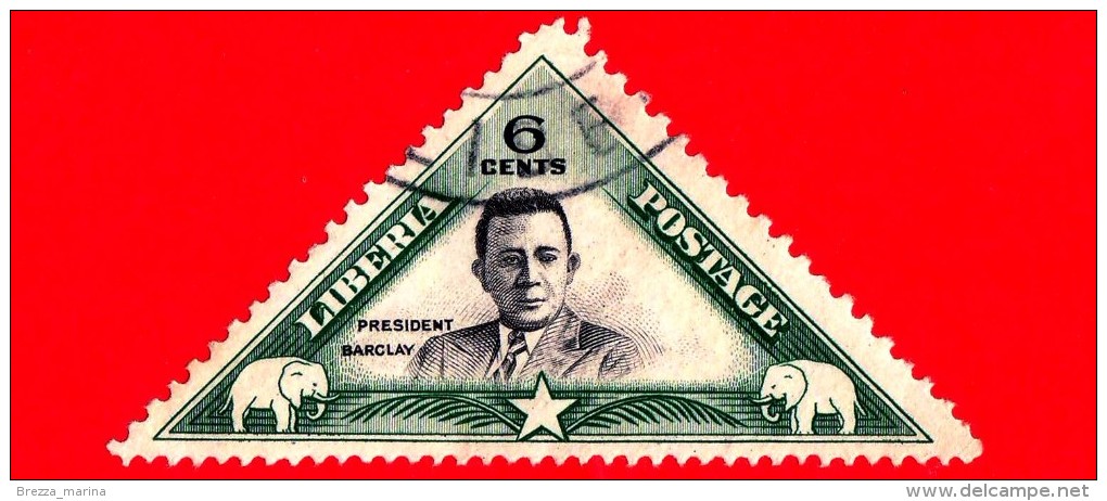 LIBERIA - Usato - 1937 - Presidente Edwin J. Barclay - 6 - Liberia