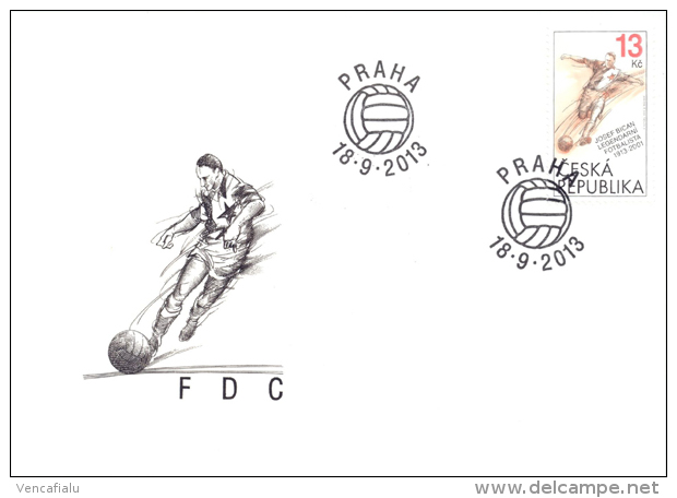 Czech Republic 2013 -  J. Bican, Legendary Czech Footballer, FDC - Covers & Documents