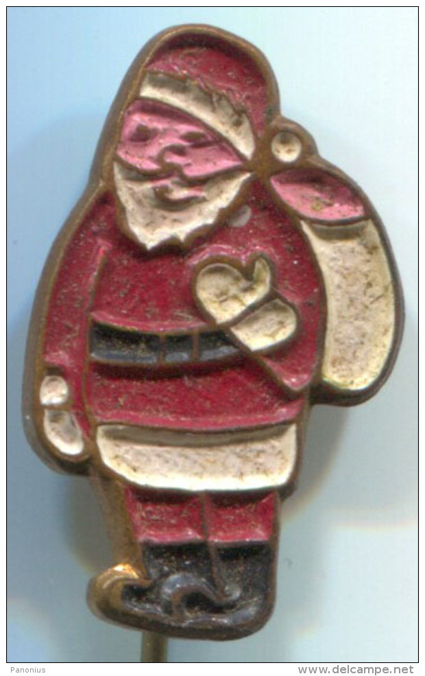 SANTA CLAUS, Weihnachtsmann - Snow, Vintage Pin, Badge, Abzeichen - Weihnachten