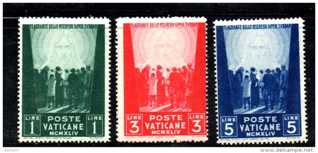 V34 - VATICANO PIO XII 1945, Pro Prigionieri  Serie N. 99/101 *** MNH . 3ma Emissione - Ungebraucht