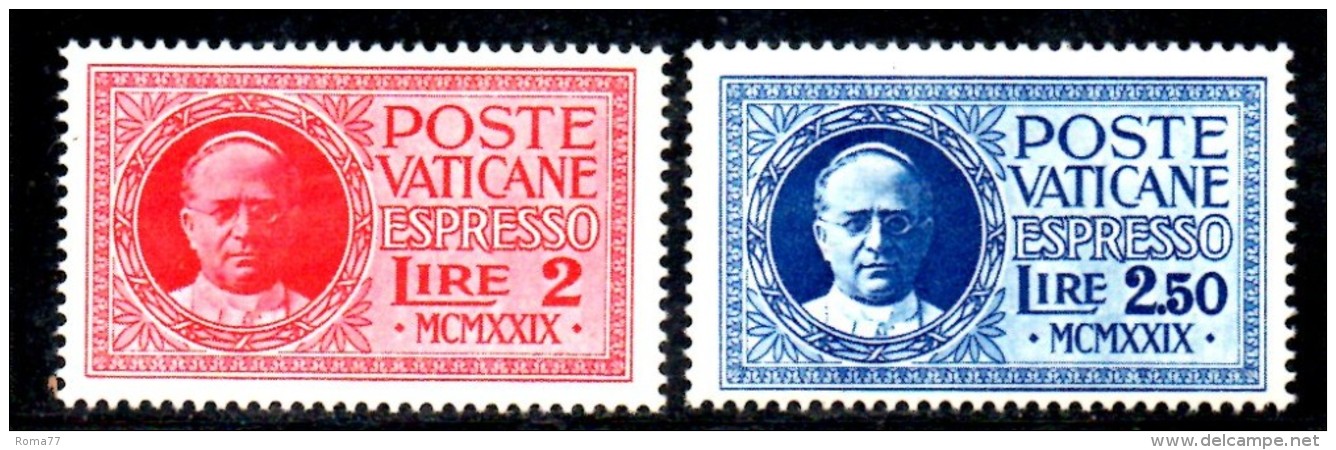 V21 - VATICANO PIO XI 1929, Espressi Serie N. 1/2 *** MNH . Conciliazione - Priority Mail