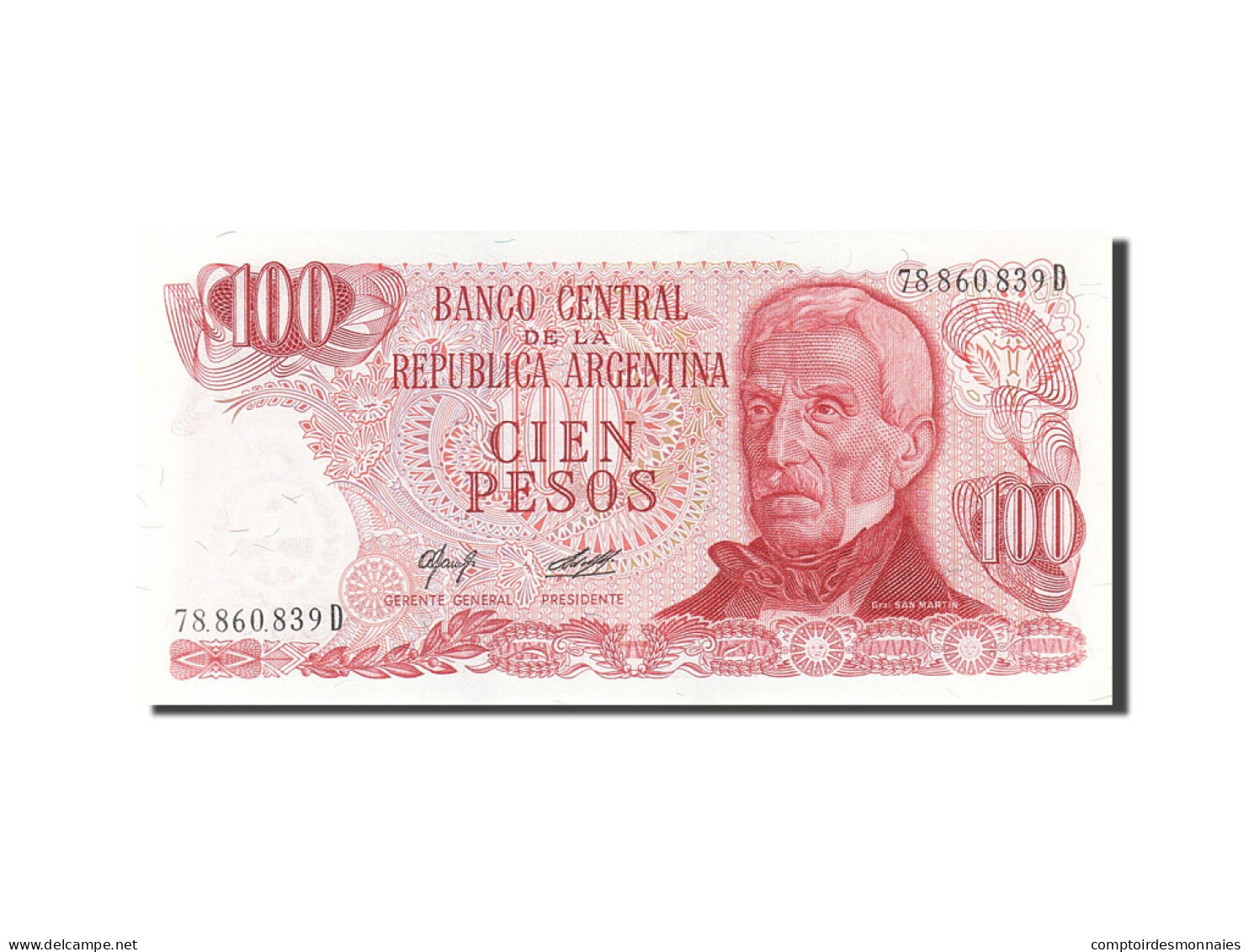 Billet, Argentine, 100 Pesos, 1976-1983, Undated (1976-1978), KM:302b, SPL - Argentine