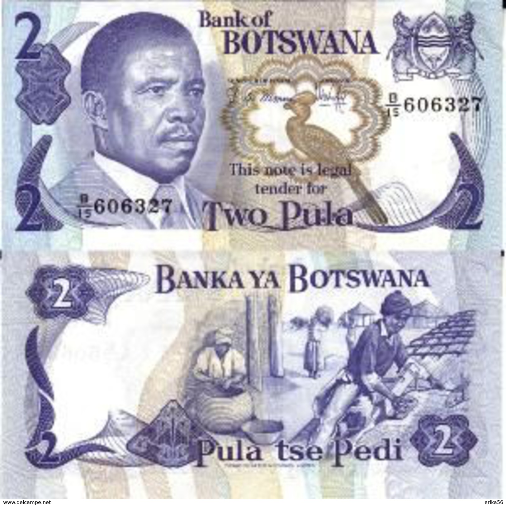 Billet Banque Botswana - 2 Pula - Botswana