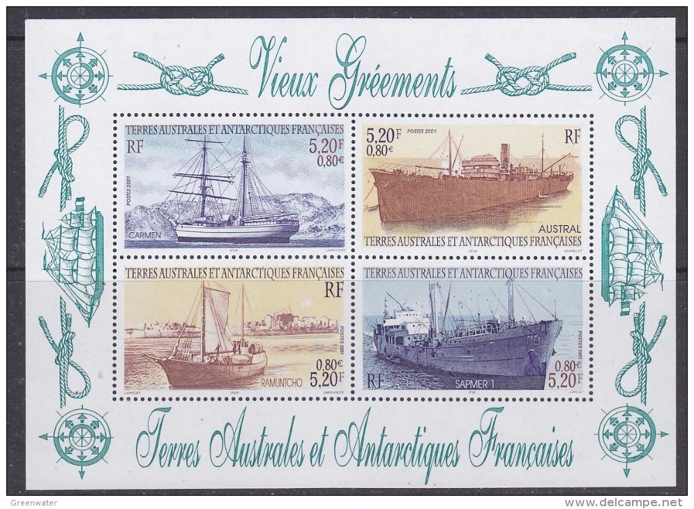 TAAF 2001 Ships M/s ** Mnh (32652A) - Blocks & Sheetlets