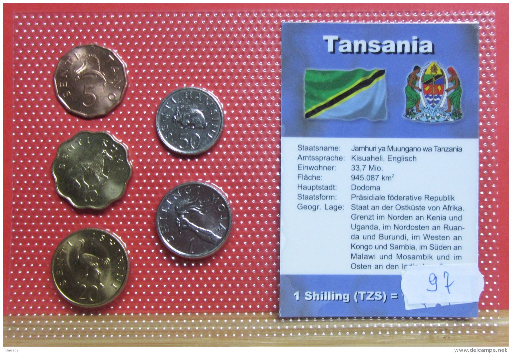 Tansania Münzsatz - Tanzania