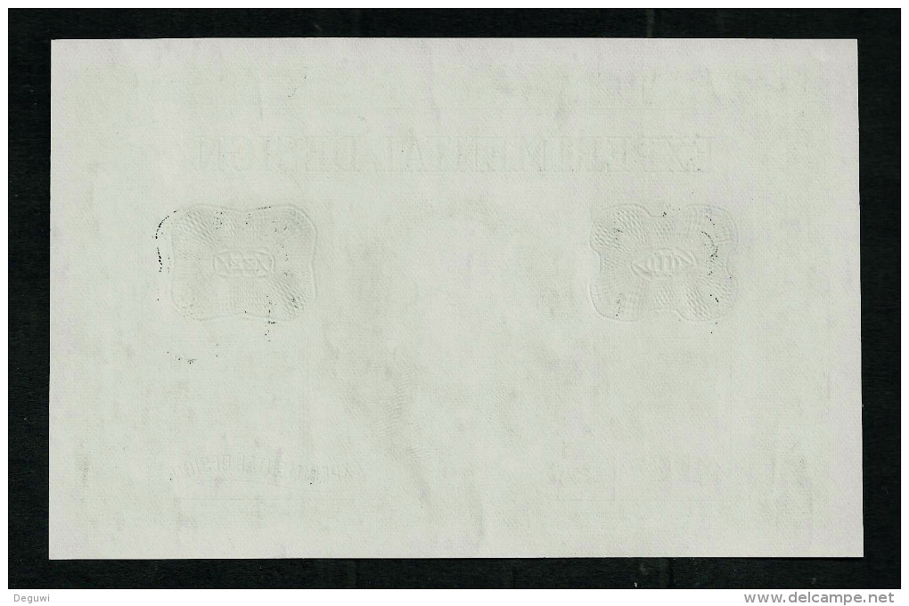 Teat Note "EXPERIMENTAL Grün,", Typ B, Trial, Probedruck, INTAGLIO, RRRRR, UNC, Ca. 140 X 90 Mm, Essay, Uniface. - Other & Unclassified