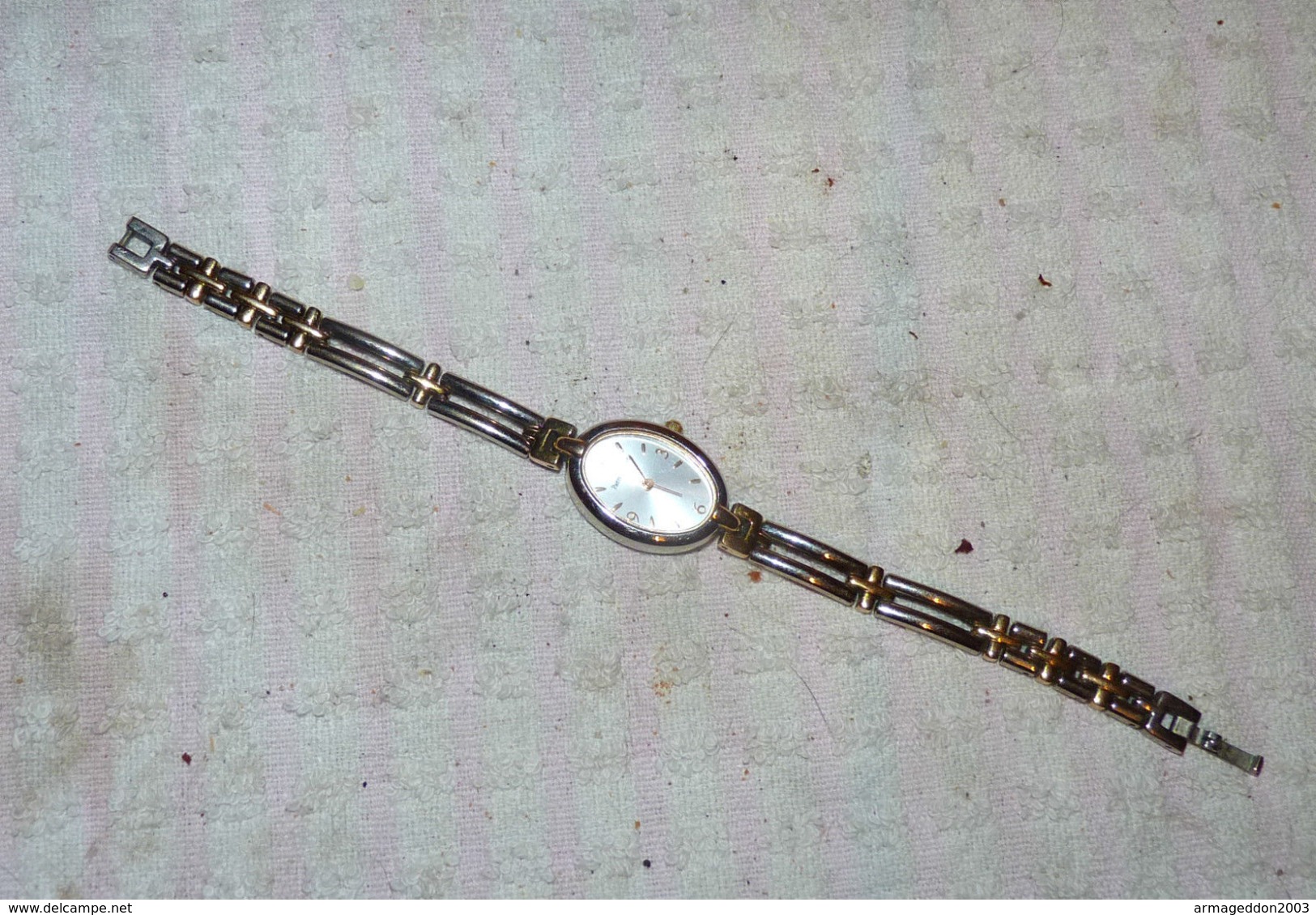 BELLE MONTRE FEMME PIERRE LANNIER 106 B7 BRACELET BICOLORE METAL COMME NEUVE - Watches: Old