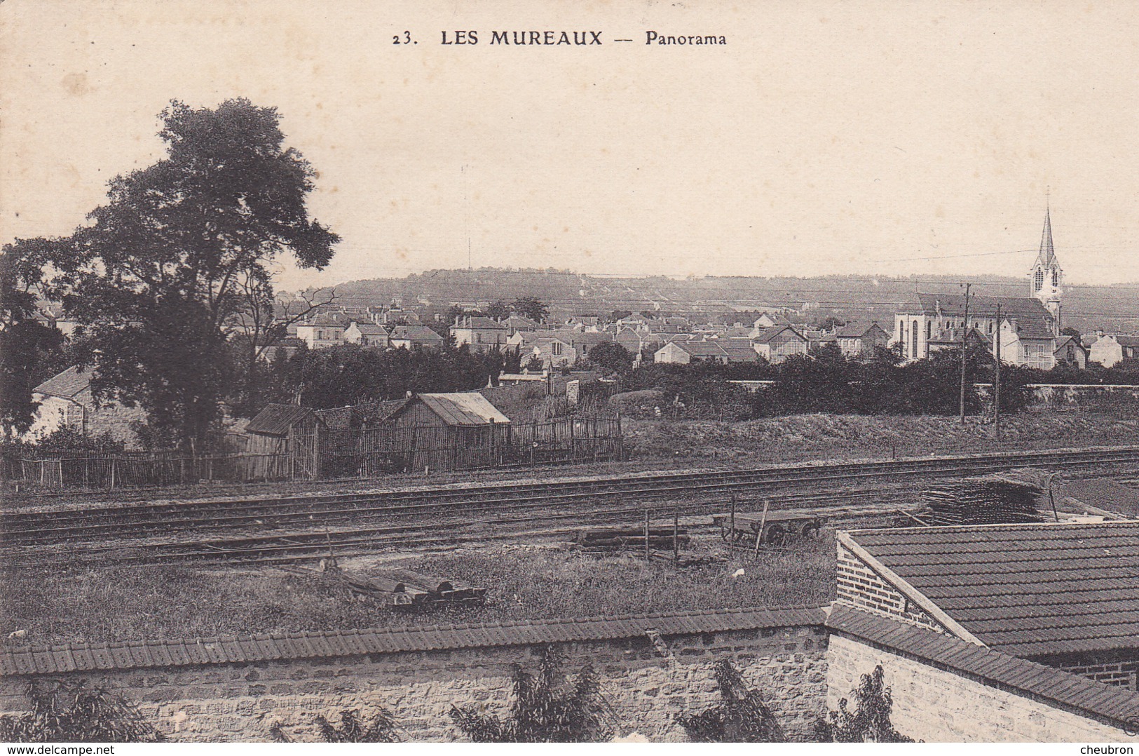 78. LES MUREAUX. CPA. PANORAMA.  AFFRANCHIE ANNÉE 1910 - Les Mureaux