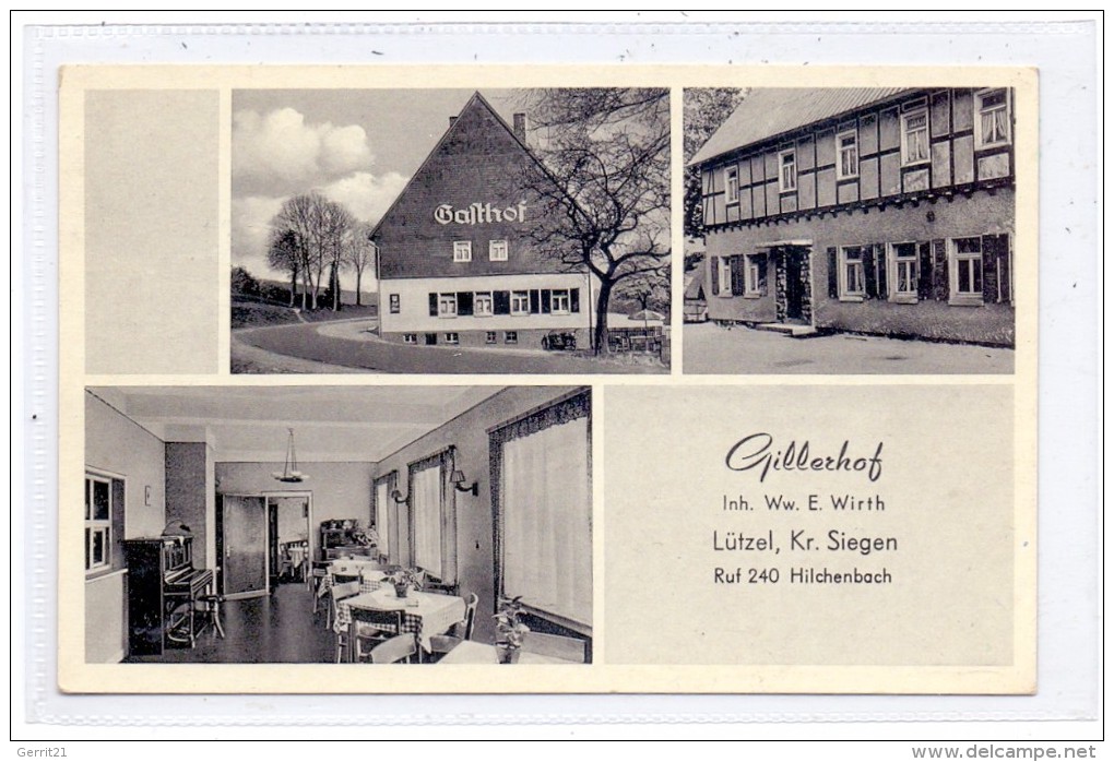 5912 HILCHENBACH - LÜTZEL, Gasthof Gillerhof - Hilchenbach