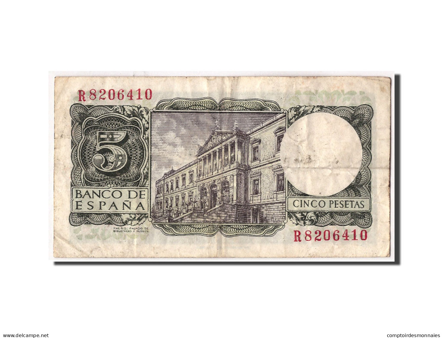 Billet, Espagne, 5 Pesetas, 1954, 1954-07-22, KM:146a, TB - 5 Pesetas