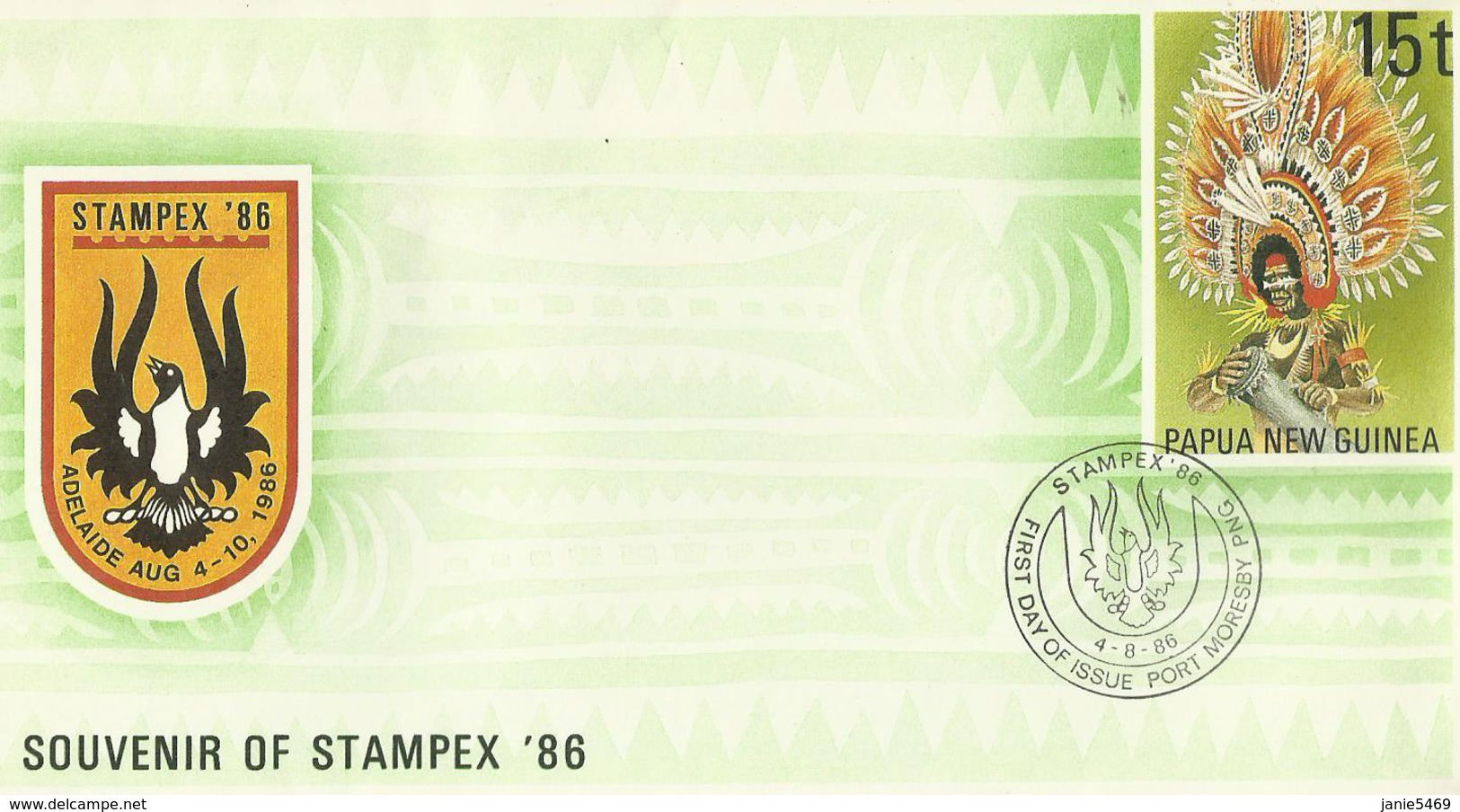 Papua New Guinea 1986  Stampex Prepaid Envelope FDC - Papouasie-Nouvelle-Guinée